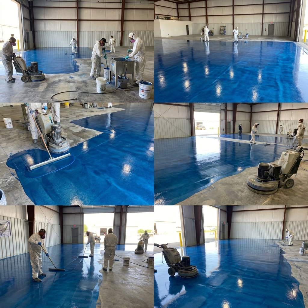 commercial epoxy flooring project